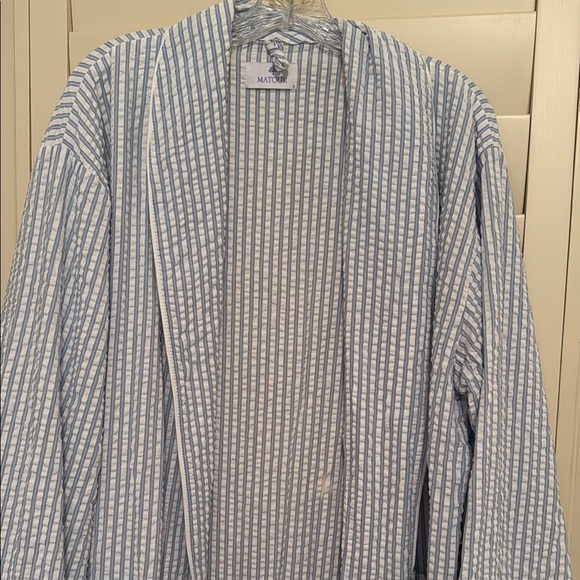 Matouk Matteo Stripe Robe - Picture 3 of 4